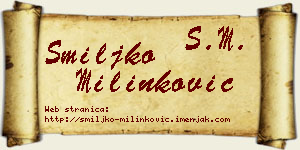 Smiljko Milinković vizit kartica